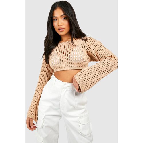 Bolero Petite in maglia all'uncinetto - boohoo - Modalova