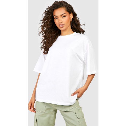 Camiseta Oversize Con Cuello De Caja - boohoo - Modalova