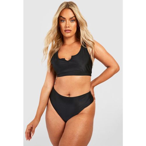 Slip bikini Plus Size Essentials a vita alta - boohoo - Modalova