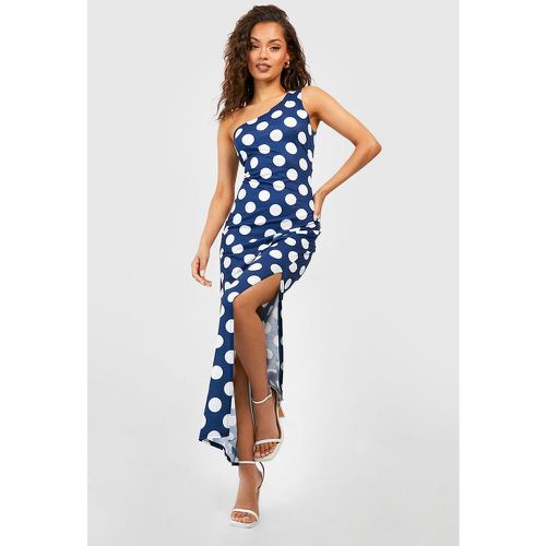 Vestido Maxi De Lunares Con Un Hombro Descubierto - boohoo - Modalova