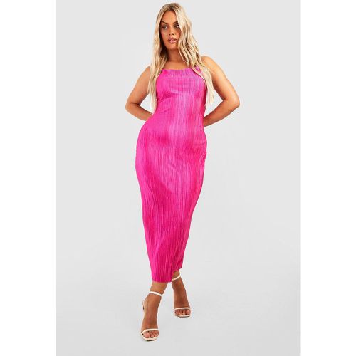 Vestido Plus Maxi Plisado, Pink - boohoo - Modalova