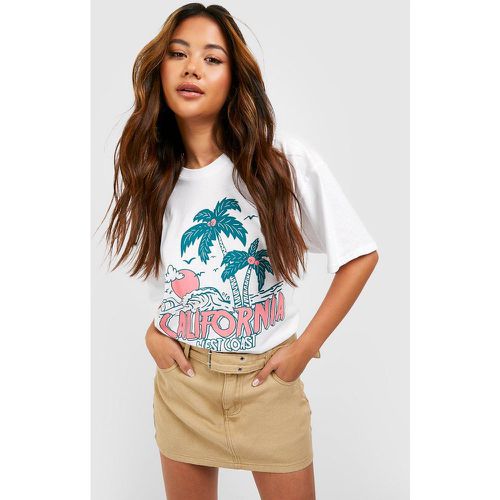 T-shirt con palme California - boohoo - Modalova