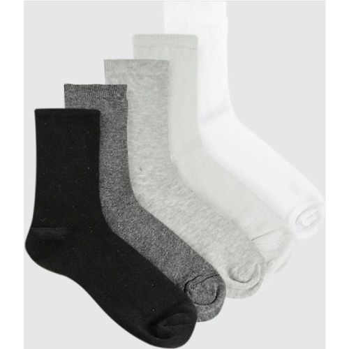 Pack De 5 Pares De Calcetines Monocromáticos - boohoo - Modalova