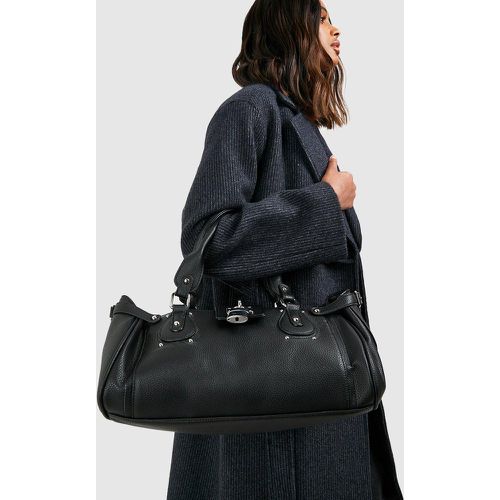 Borsa Tote oversize con lucchetto - boohoo - Modalova