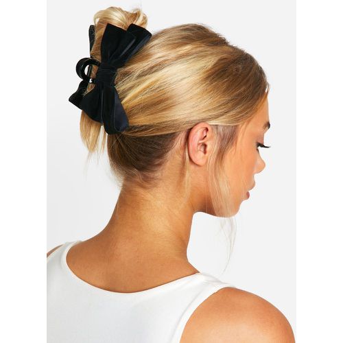 Pinza per capelli con fiocco, Nero - boohoo - Modalova