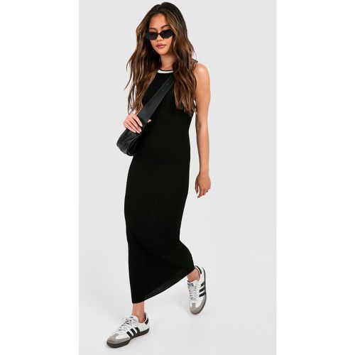 Contrast Binding Knitted Maxi Dress - boohoo - Modalova