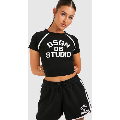 Dsgn Studio Piping Detail Fitted T-shirt And Short Set - boohoo - Modalova