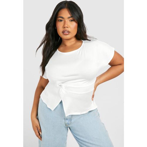 Plus Super Soft Knot Detail T-Shirt - boohoo - Modalova