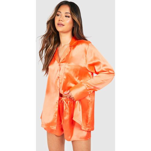 Orange Oversized Short Pyjama Set - boohoo - Modalova