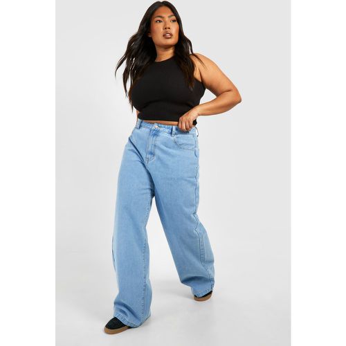 Plus High Waist Wide Leg Jean - boohoo - Modalova