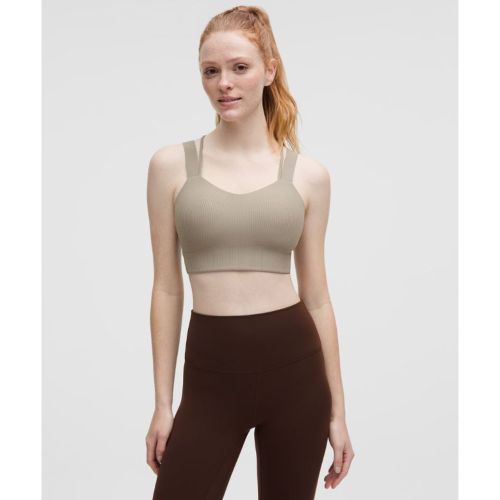 “ Soutien-gorge long Like a Cloud Maintien lÃ©ger, bonnets D et DDs â€“ Gris â€“ Taille 12 - lululemon - Modalova