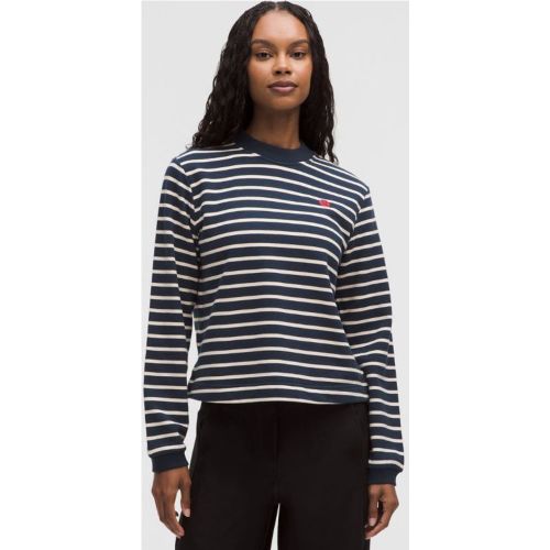 “ Sweat col rond en coton French Terrys â€“ Blue/Ã‰ â€“ Taille L - lululemon - Modalova