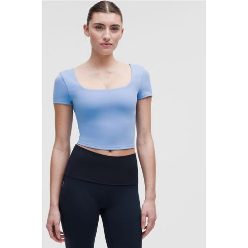 “ T-Shirt col carrÃ© Wunder Under en SmoothCovers â€“ Taille 10 - lululemon - Modalova