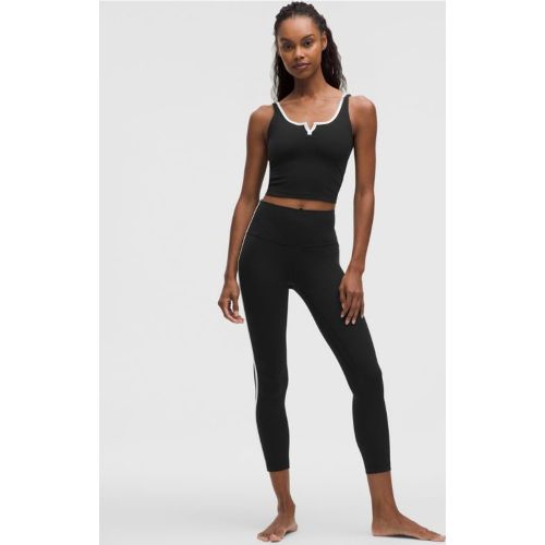 “ Legging Align Ã  bande latÃ©rale taille hautes â€“ 64 cm â€“ Noir/Blanc â€“ Taille 0 - lululemon - Modalova