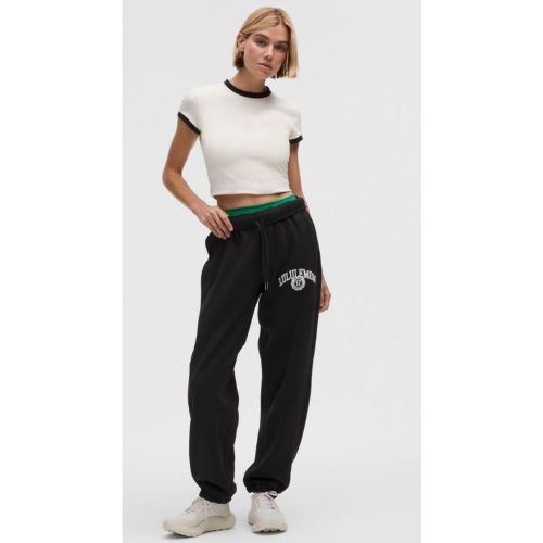 “ Jogging Scuba Oversized taille mi-haute Graphics â€“ Noir â€“ Taille 3XS - lululemon - Modalova