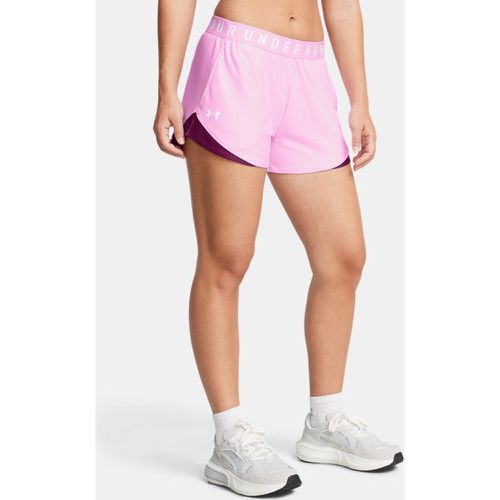 Shorts Play Up 3.0 da donna Stellar / Porpora Gemini / Bianco XL - Under Armour - Modalova