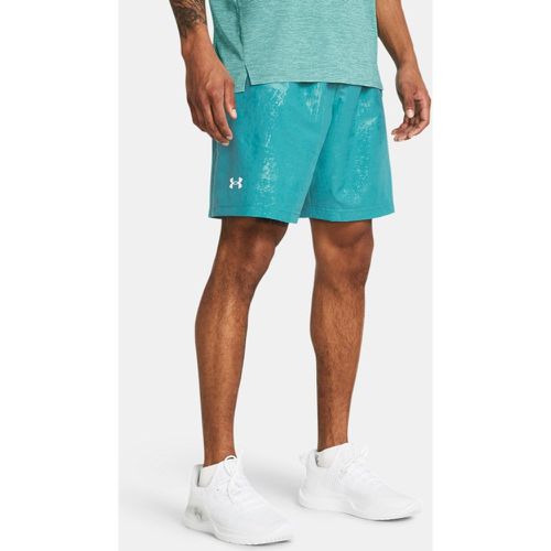 Shorts Woven Emboss da uomo Circuit Teal / Bianco S - Under Armour - Modalova