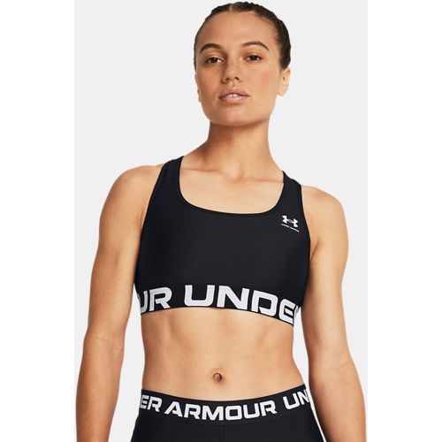 Reggiseno sportivo HeatGear® Armour Mid Branded da donna / Bianco M - Under Armour - Modalova
