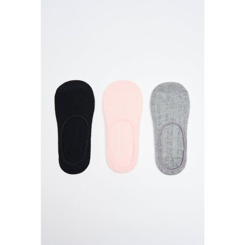 Pack 3 calcetines invisibles algodón textura - Women'secret - Modalova