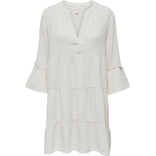Robe courte manches 3/4 en coton bio Ruby - Only - Modalova