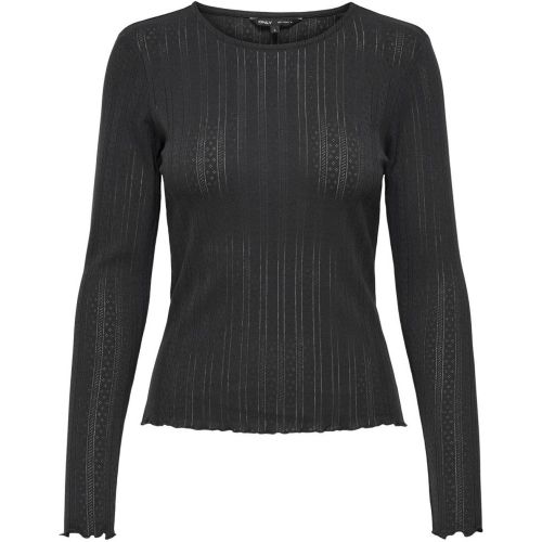 Top col rond manches longues en coton Élise - Only - Modalova