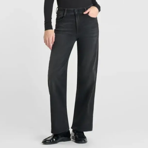 Jeans pulp wide leg taille haute 7/8ème N°1 en coton Julia - Le Temps des Cerises - Modalova