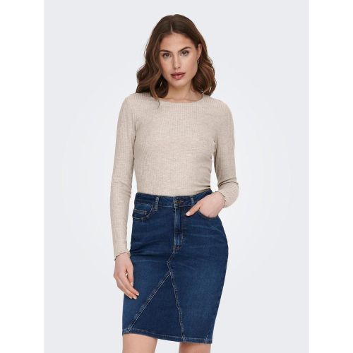 Top Col rond Manches longues Volants - Only - Modalova