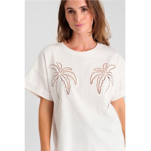 Tee-Shirt ISTAN blanc Ode en coton - Le Temps des Cerises - Modalova