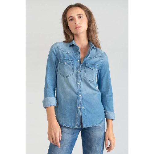 Chemise en jeans Juanita bleu clair - Le Temps des Cerises - Modalova