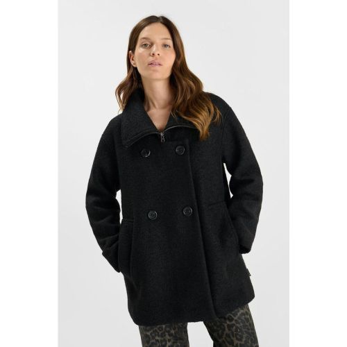Manteau noir Sloan en laine - Le Temps des Cerises - Modalova
