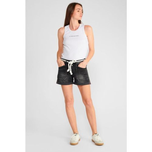 Short en jeans MADRAGUE noir - Le Temps des Cerises - Modalova