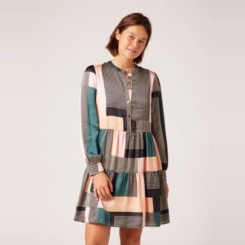 Robe courte motifs asymétriques - Naf Naf - Modalova