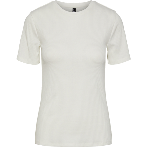 T-shirt slim fit manches courtes en coton Zoé - Pieces - Modalova
