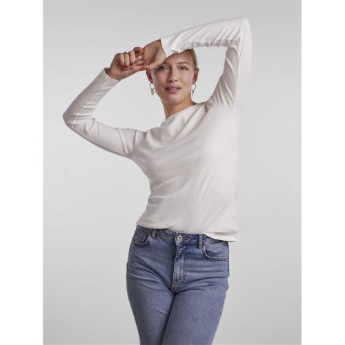 T-shirt slim fit manches longues Yara - Pieces - Modalova