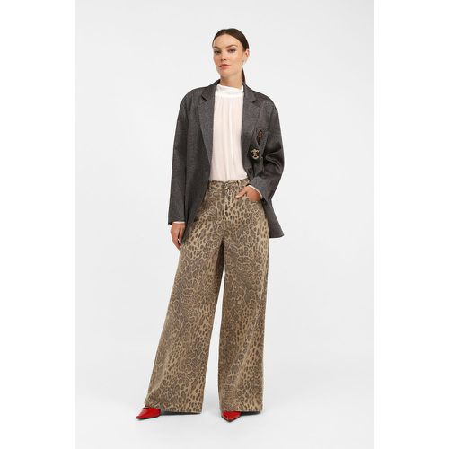 Pantaloni ampi con stampa animalier - Dixie - Modalova