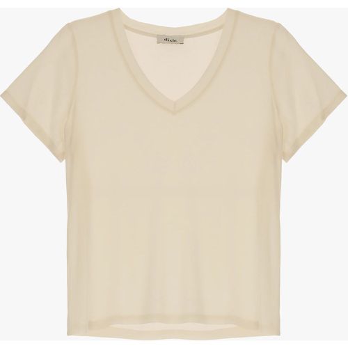 T-shirt effetto satin con scollo a v e maniche corte - Dixie - Modalova