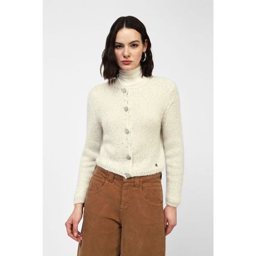 Cardigan con bottoni gioiello e maniche lunghe - Dixie - Modalova