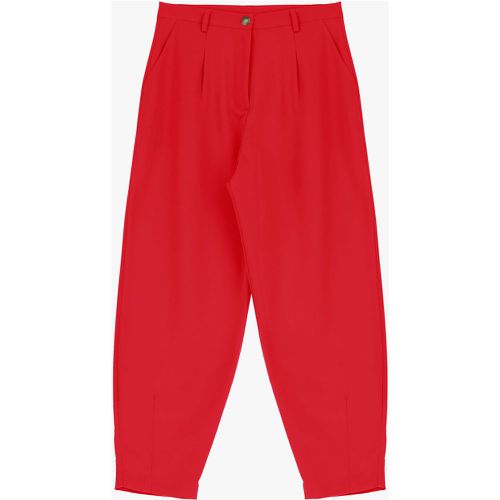 Pantaloni culotte monocolour con tasche verticali e pinces - Dixie - Modalova