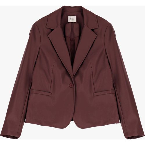 Blazer in similpelle taglio classico con un bottone - Dixie - Modalova