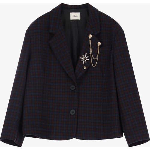 Blazer a quadretti con spille e bottoni - Dixie - Modalova