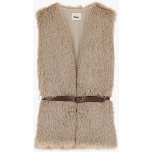 Gilet in pelliccia sintetica con cintura - Dixie - Modalova