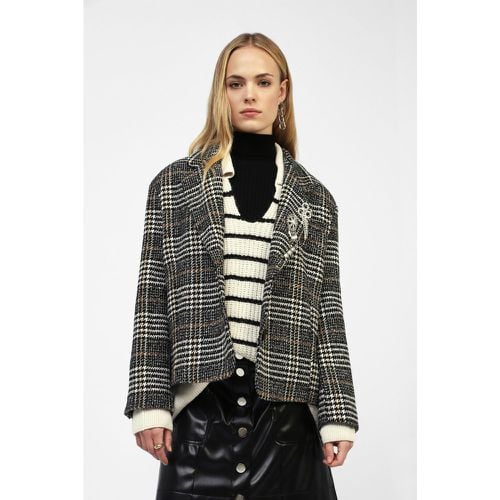 Blazer tartan con spille - Dixie - Modalova