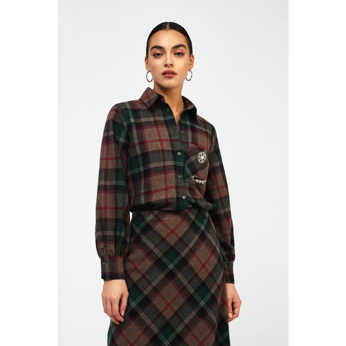 Camicia in tartan con tasca decorata - Dixie - Modalova