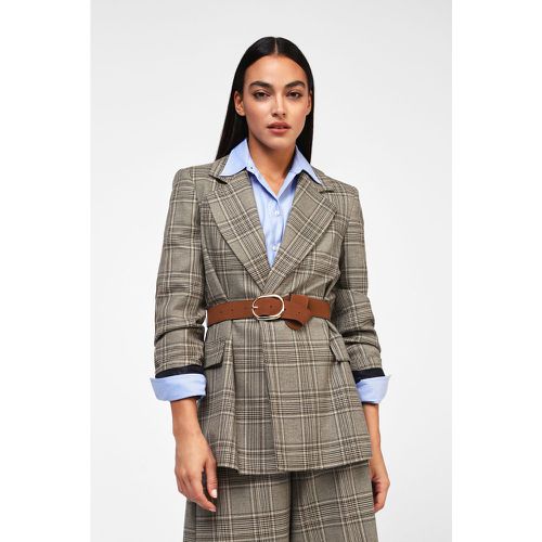 Blazer a quadri con cintura - Dixie - Modalova