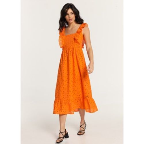 Robe midi sans bretelles à volants de couleur (S), Casuel, Coton, Sans manches / bretelles - Lois Jeans - Modalova