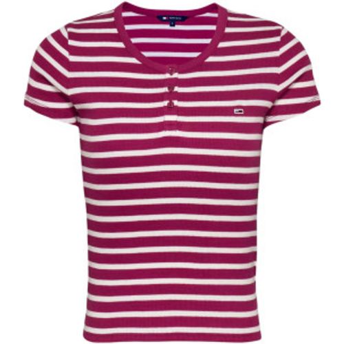 DW0DW19502 T-shirt à manches courtes et boutons étroits (L), Casuel, Manche courte, Le coton biologique, Du - Tommy Jeans - Modalova