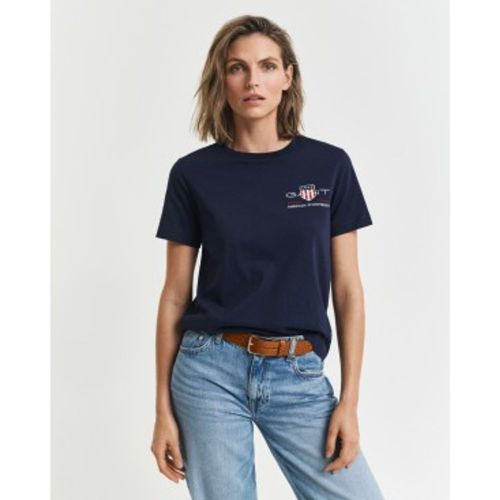 Archive Shield T-shirt (XS), Casuel, Coton, Manche courte, Marine - Gant - Modalova