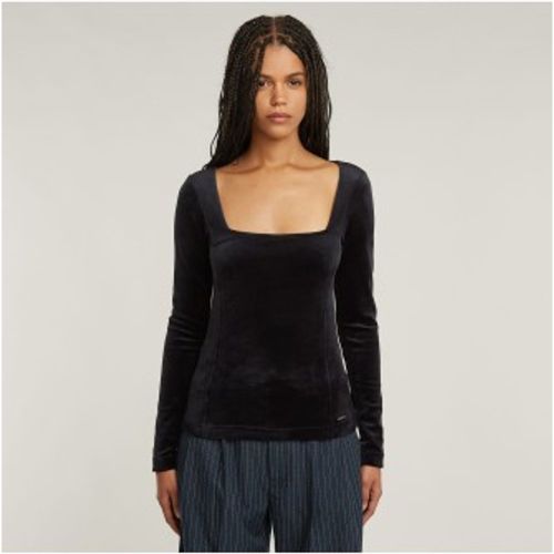 D25063-D422-6484 Top ajusté en velours (XS), Casuel, Polyester, Manche longue - G-Star - Modalova