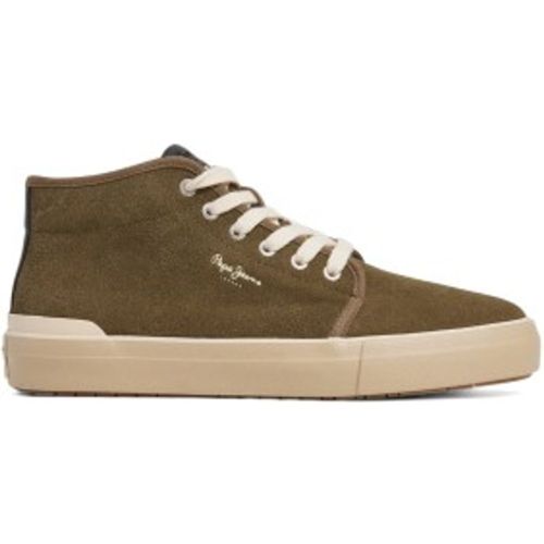 PMS31051 Ben Top Leather Sneakers (40), Cuir, Plat, Lacets, Casuel, Vert - Pepe Jeans - Modalova