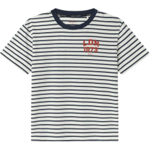 Pour garçon. PB503990 James T-shirt (16años= 176cm), Casuel, Coton, Manche courte, Marine, mode enfantine - Pepe Jeans - Modalova